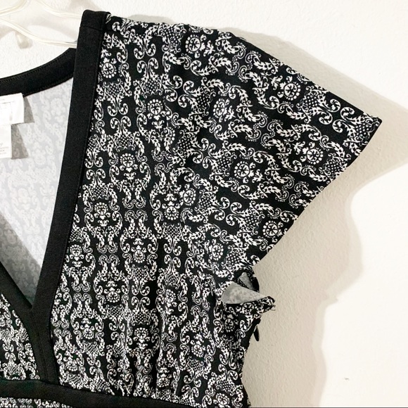 Ann Taylor LOFT Cap Sleeve Dress Ruffled Hem Empire Waistline Invisible Zipper - Picture 6 of 8